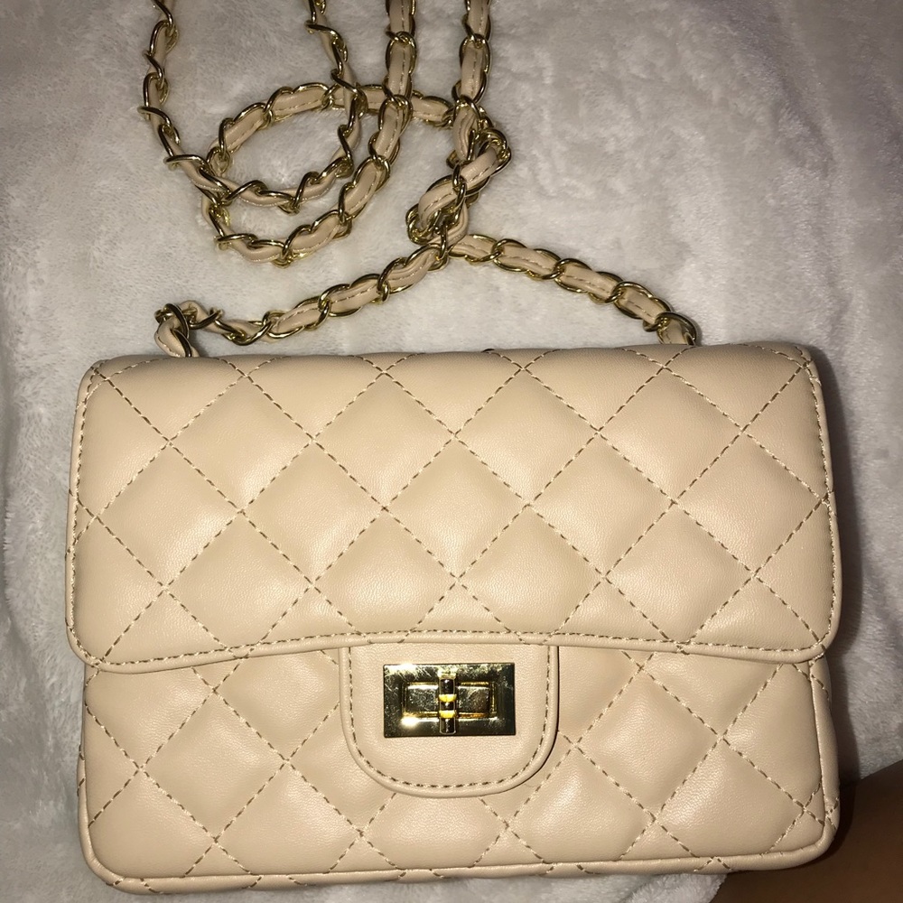 Small quilted flap bag